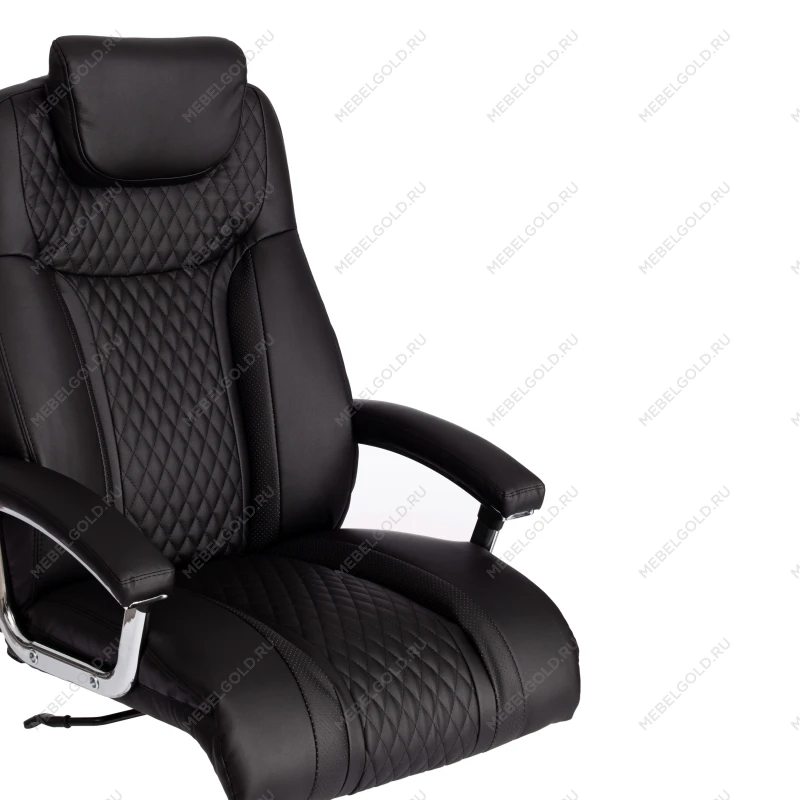 Кресло Trust (max), кож/зам, черный/черный стеганный/черный, 36-6/36-6/36-6/06 | изображение 10