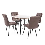 Стул обеденный Medeo, велюр, коричневый, 6, 47х56х89 | изображение 9