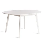 Стол обеденный SVELTO, ЛДСП, опора-массив березы, 105 х 105 (140) х 74.5 см, Белый /белый | изображение 7