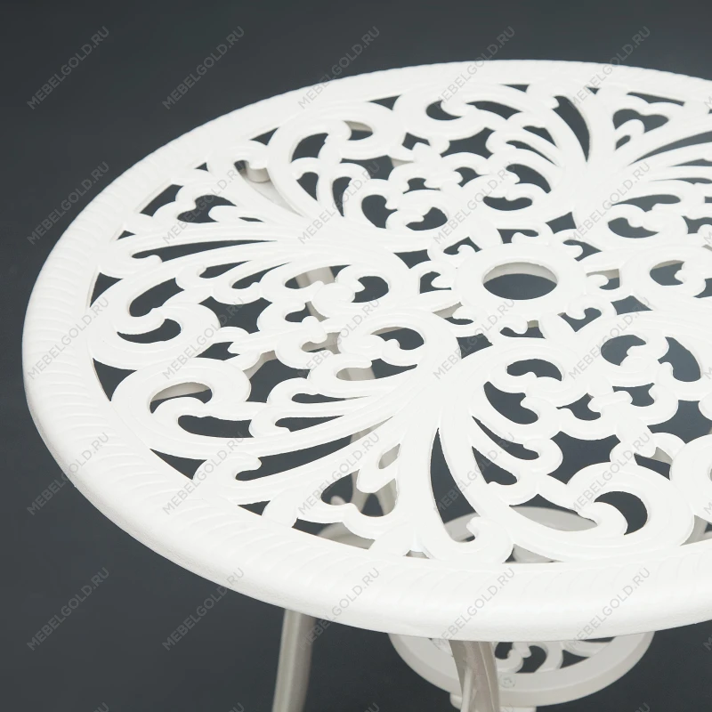 Комплект Secret De Maison Romance (стол +2 стула), алюминиевый сплав, D60/H67, 53х41х89см, butter white | изображение 6