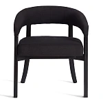 Стул SURTUR, дерево вяз/ткань лен, черный/черный лен, 54х53х74 см | изображение 4