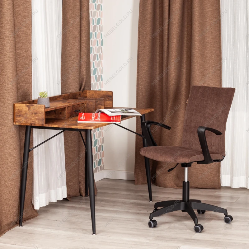 Кресло SPARK, флок, коричневый, 6 | изображение 11