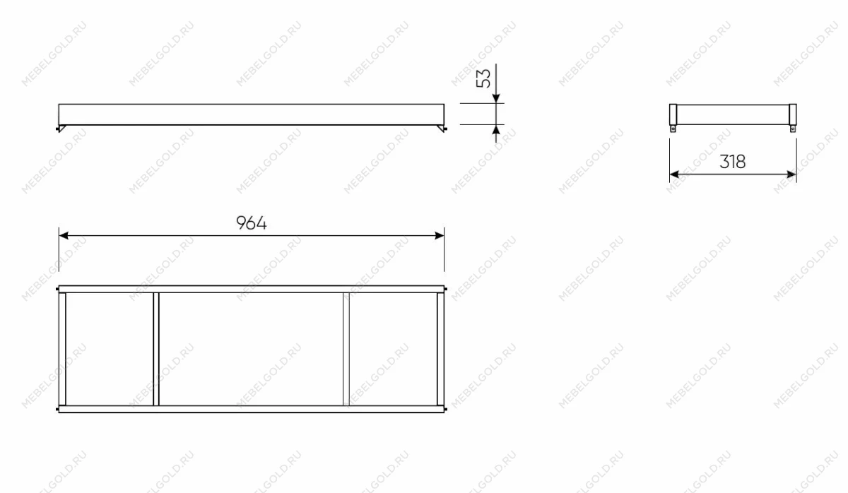 Штанга МАКС 100х36 белая | изображение 1