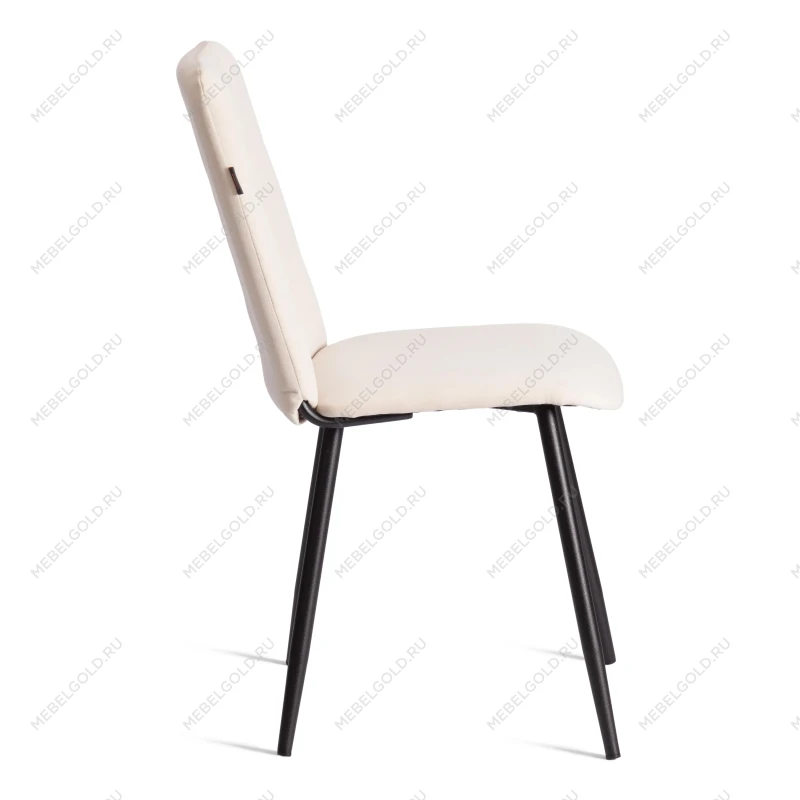 Стул обеденный Asti, TREND, флок, молочный/черный, 4, 47х54х86 см | изображение 1