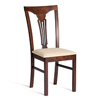 Стул - Гермес/Hermes, дерево гевея, 43х49х94см, Cappuchino, ткань бежевая (S178-4)