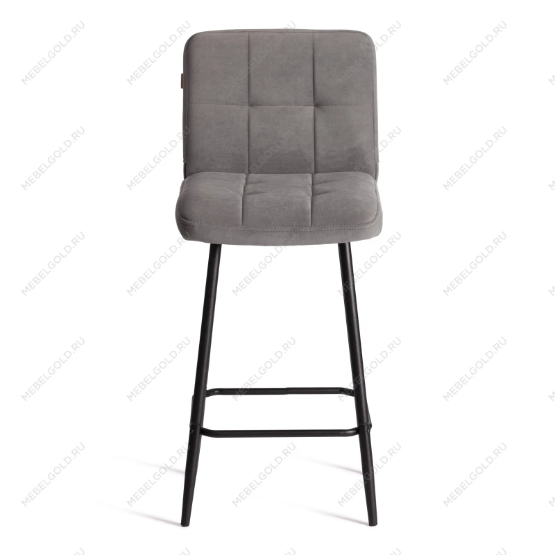 Полубарный стул Medeo/Медео, велюр, серый, 29, 42х56х102 см | изображение 4