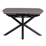 Стол обеденный Winston/Винстон, столешница керамика (матовая) /опоры металл, темно-серый/черный, (120+30+30)x80x75(+1) см | изображение 2