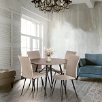 Стул обеденный La Rousse, флок, бежевый/черный, 7, 49х50х93 | изображение 10