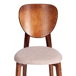 Стул DIAMANTE мягкое сидение, бук, 42x42x85см, коричневый, ткань wool caramel, бежевый | изображение 5