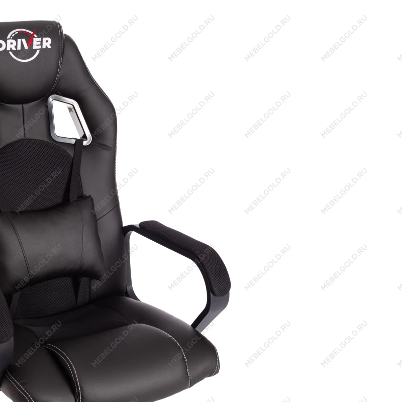 Кресло DRIVER (22), кож/зам/ткань, черный/черный, 36-6/TW-11 | изображение 12