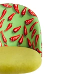 Кресло MELODY, ткань/флок, олива, Botanica 03 pepper/23 | изображение 5