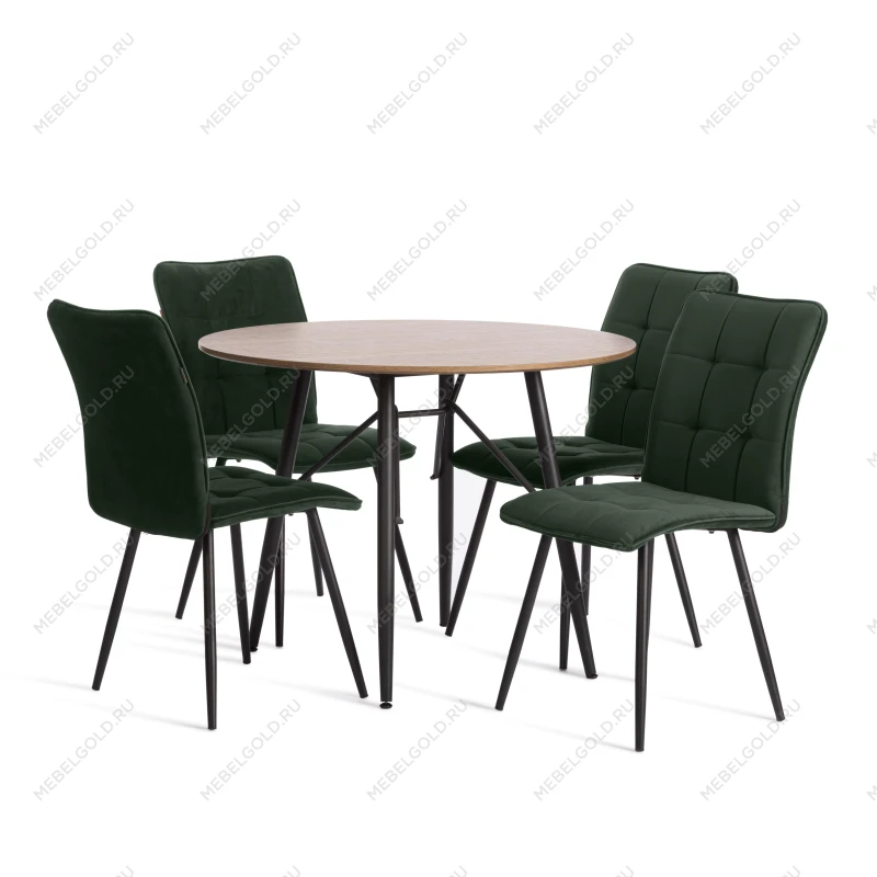 Стул обеденный Bari, велюр, 46х55х89, Deep Forest (изумруд) | изображение 8