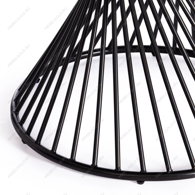 Стол BERTOIA (mod. GT21), металл/стекло (8мм), Black (черный), 110 х 110 х 75 см | изображение 3