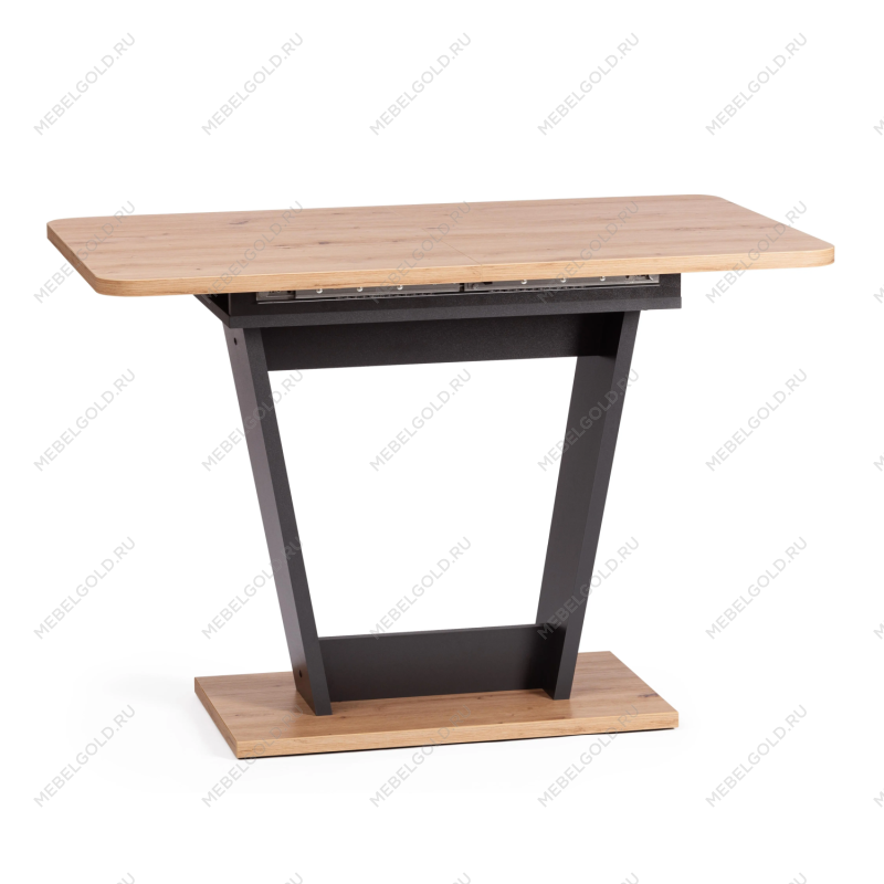 Стол обеденный FOX раздвижной, ЛДСП, 68.6x110-145x75 см, Дуб артисан/Графит