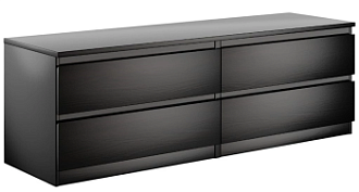 МАЛЬТА комод ИКЕА / IKEA 4 ящика 160х54 Дуб Венге