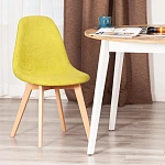 Стул CINDY SOFT (mod. C1021F1-1), фактурный велюр/дерево бук, 55 х 48 х 83 см, Светло-зеленый LY1701-8 / натуральный | изображение 8