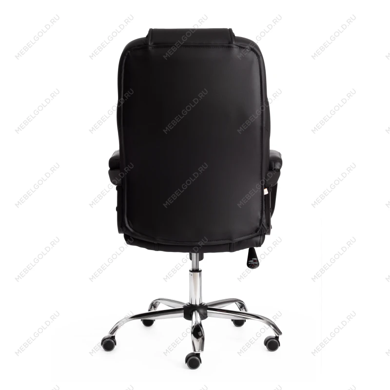 Кресло BERGAMO хром (22), кож/зам, черный, 36-6 | изображение 3