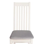 Стул DOLCE мягкое сидение, бук, 40х46х100см, ivory white, велюр Tenerife Ultimate grey | изображение 6