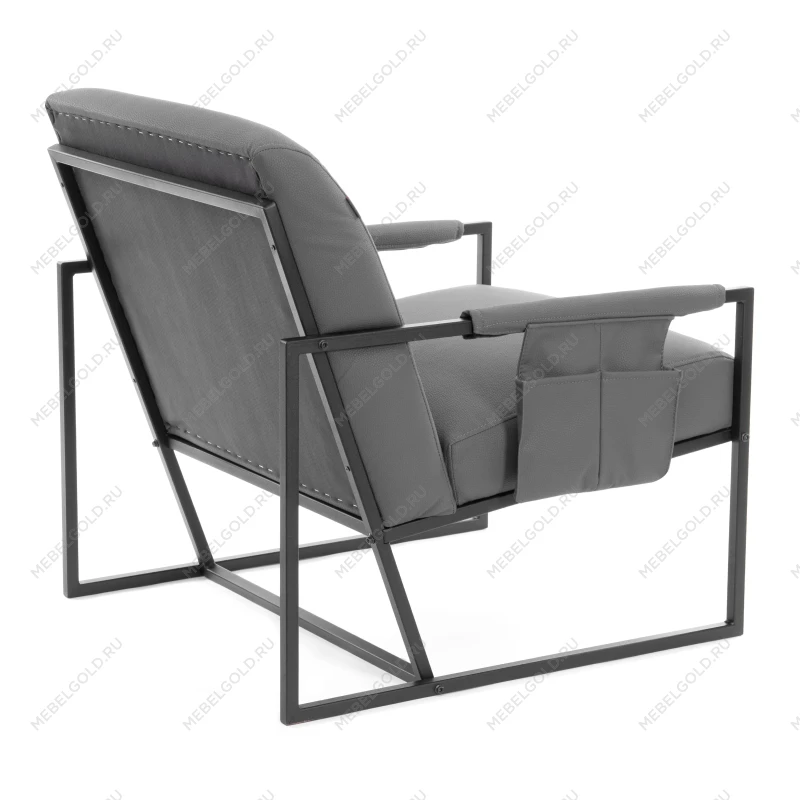 Кресло Charli LUX/Чарли Люкс, экокожа, Sharp Графит, 70х80х82 см | изображение 2