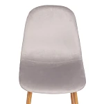 Стул BREEZE (mod. 4724), Велюр/металл, 44 х 53 х 87 см, Light grey (светло-серый) HLR14 / натуральный | изображение 6