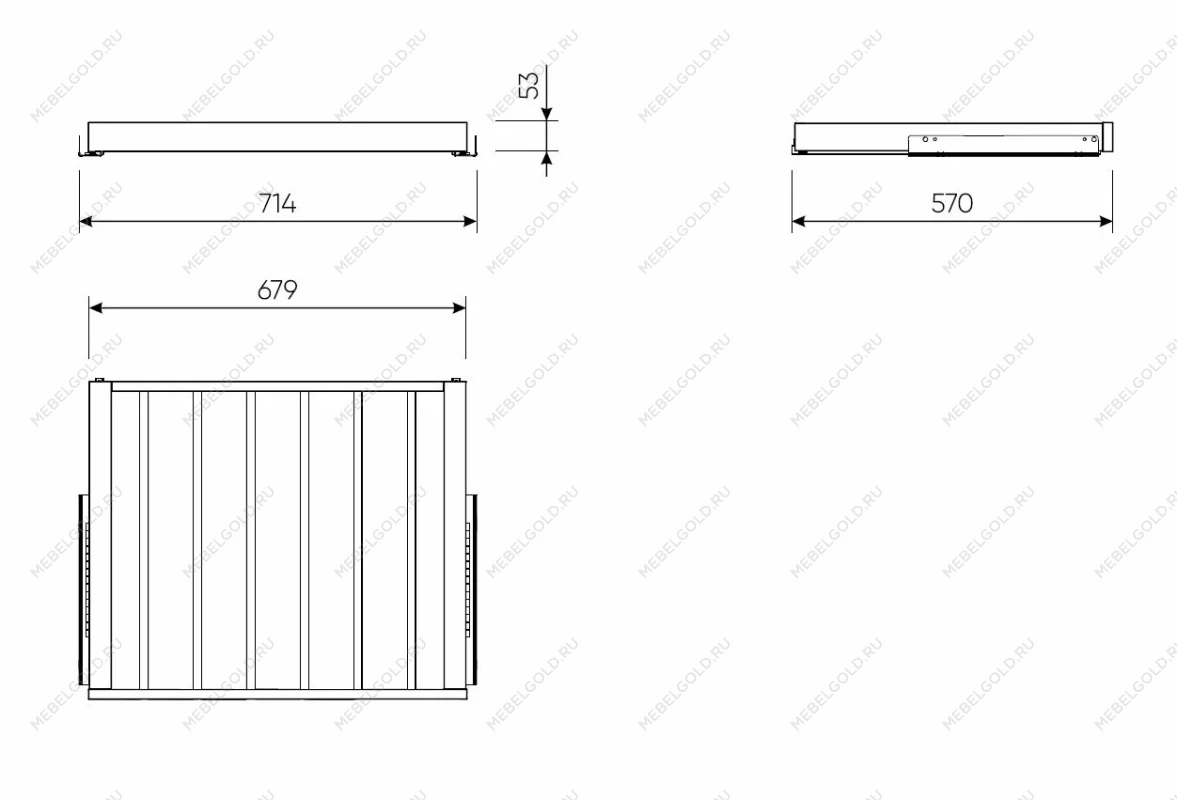 Брючница выдвижная МАКС 75х58 серая | изображение 1