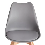 Стул TULIP (mod. 73-1), дерево/пластик/экокожа, 47,5x55x80 см, Серый (Grey) | изображение 5