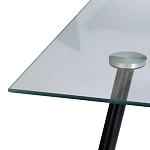 Стол SOPHIA (mod. 5003), металл/стекло (8мм), черный / прозрачный, 110 х 80 х 75 см | изображение 3