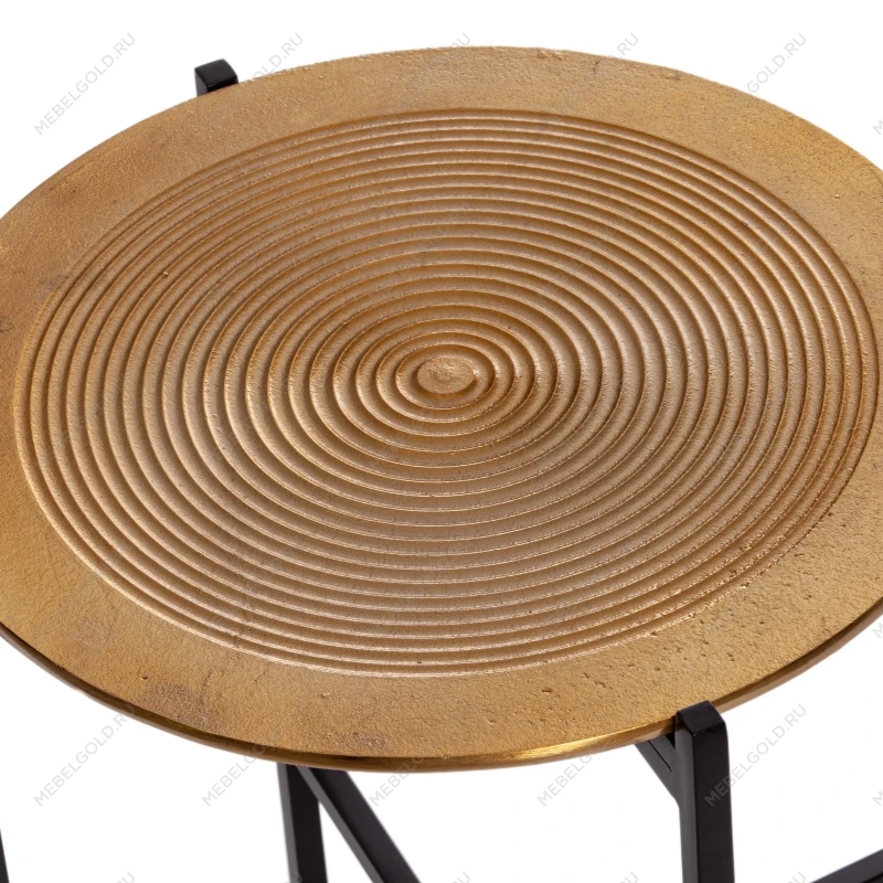 Столик кофейный Secret De Maison BLOOM ( mod. 11873-B ), алюминиевый сплав, 46*46*51 см, черный/античная медь | изображение 4