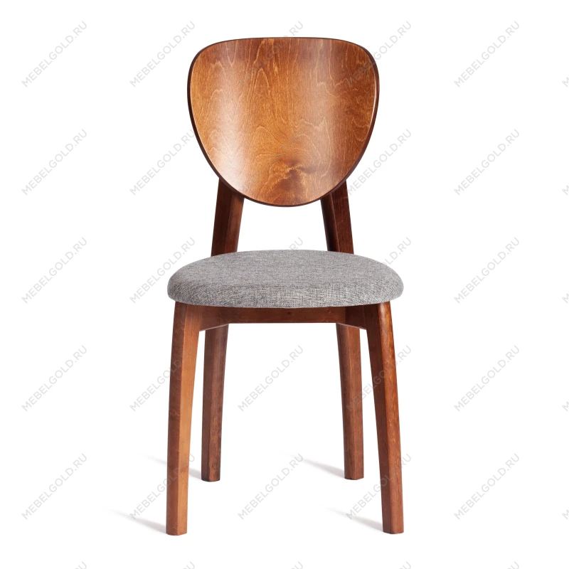 Стул DIAMANTE мягкое сидение, бук, 42x42x85см, коричневый, ткань wool dimgrey, серый | изображение 4