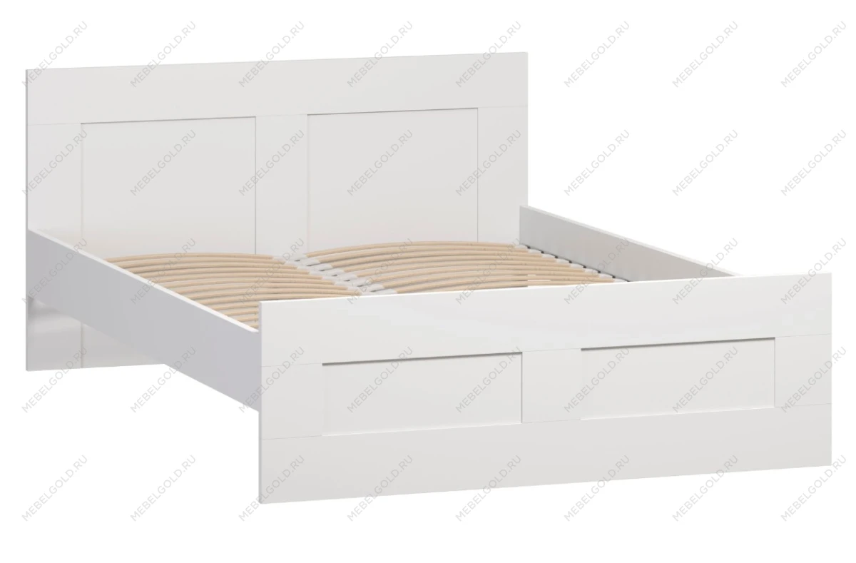 Кровать двуспальная Сириус, 140х200 см, белая