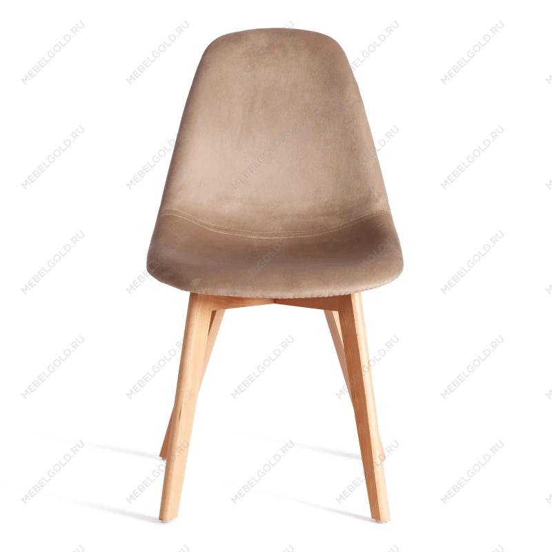 Стул CINDY SOFT (mod. C1021F1-1), велюр/дерево бук, 55 х 48 х 83 см, коричневый HLR12 / натуральный | изображение 4