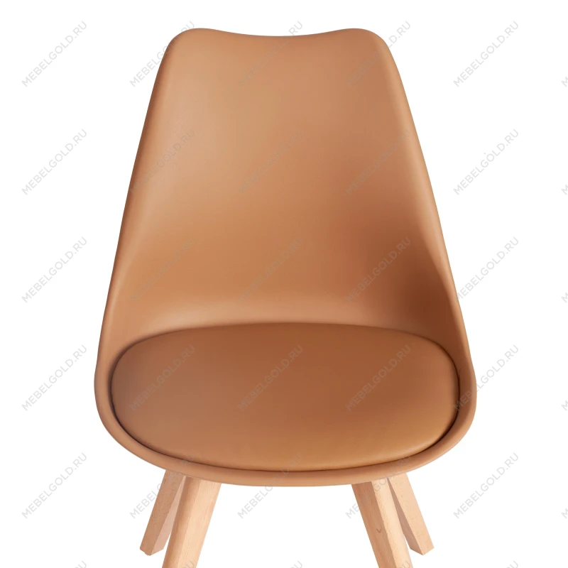 Стул TULIP (mod. 73-1), дерево/пластик/экокожа, 47,5x55x80 см, Бежевый (Latte) | изображение 5