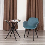 Кресло VALENTINO (mod. PC45-2)/1 шт. в упаковке, металл/экокожа/ткань, 55 х 58 х 81 см, Turquoise (бирюзовый)/Grey (серый)/чёрный | изображение 8