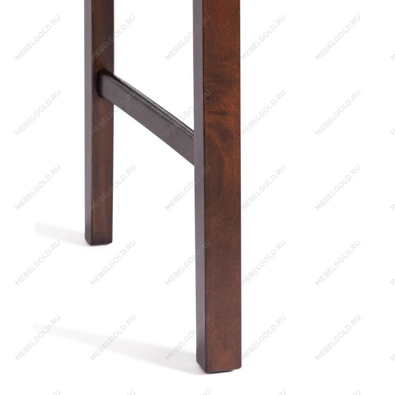 Обеденный комплект Хадсон (стол + 4 стула)/Hudson Dining Set, дерево гевея/мдф, стол: 110х70х75см / стул: 44х42х89см, cappuccino (темный орех), ткань кор.-зол. (1 | изображение 9