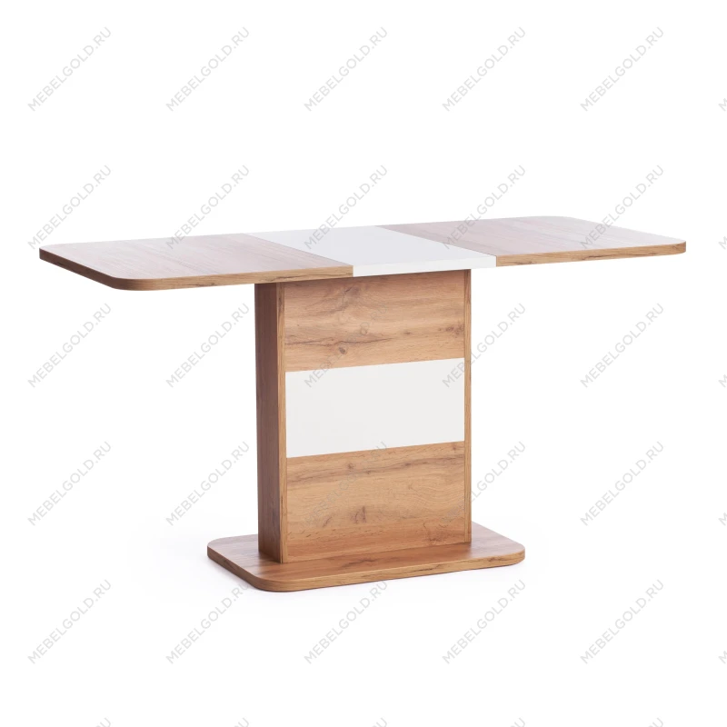 Стол обеденный SMART, ЛДСП, 105-140х68,6х75 см, Дуб вотан/Белый | изображение 5