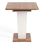 Стол обеденный FOX раздвижной, ЛДСП, 68.6x110-145x75 см, Дуб Канзас/Пепел | изображение 1